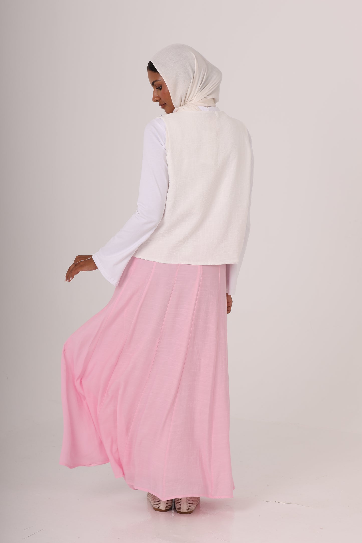 Rose Summer Linen Skirt