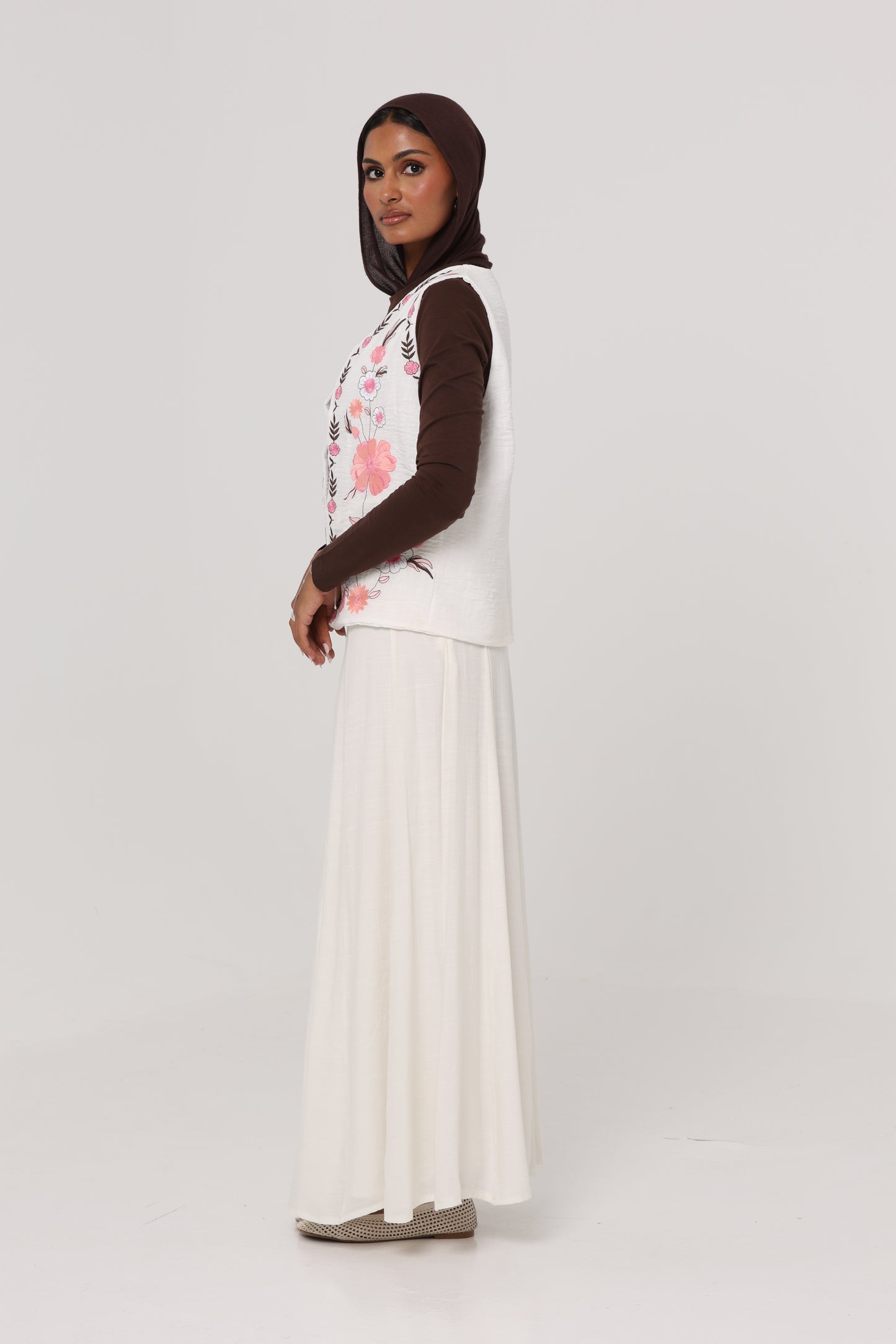 White Summer Linen Skirt