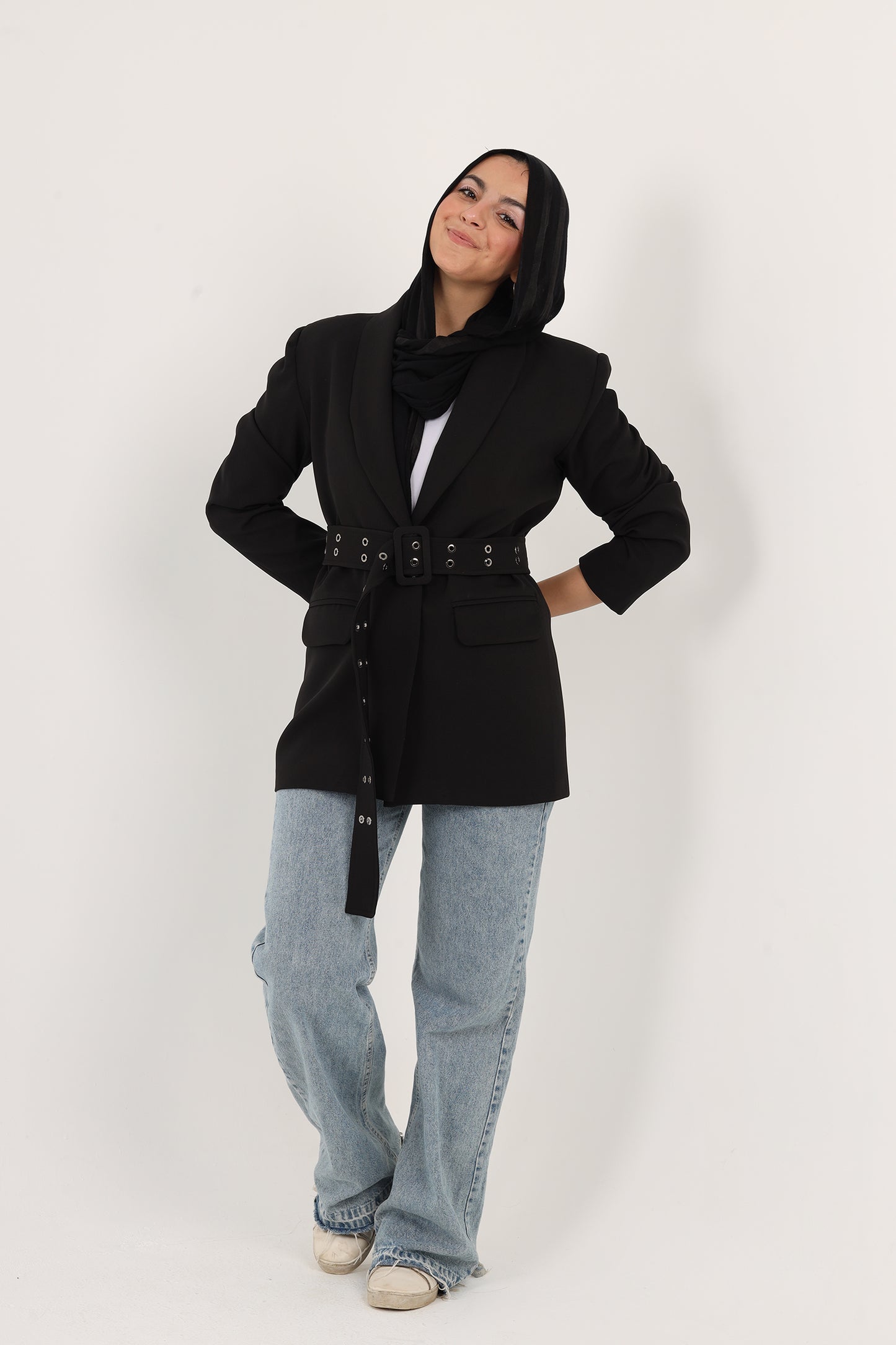 Ella's Over Sized Belted Blazer
