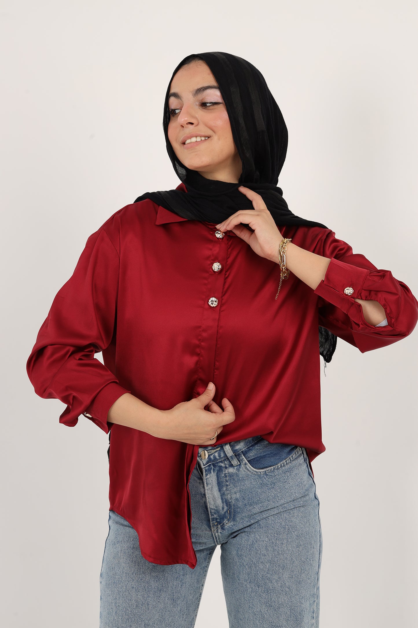 Ella's Satin Shirt