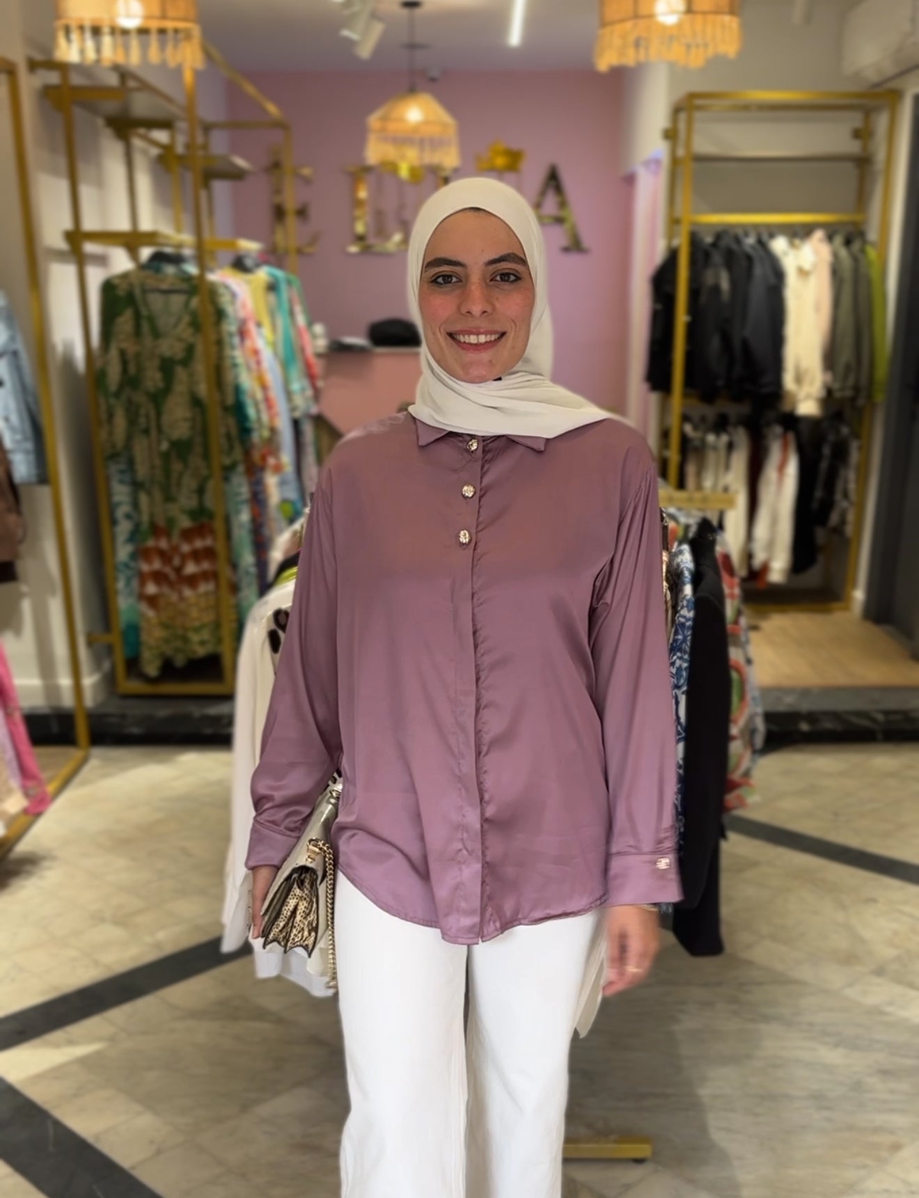 Ella's Satin Shirt