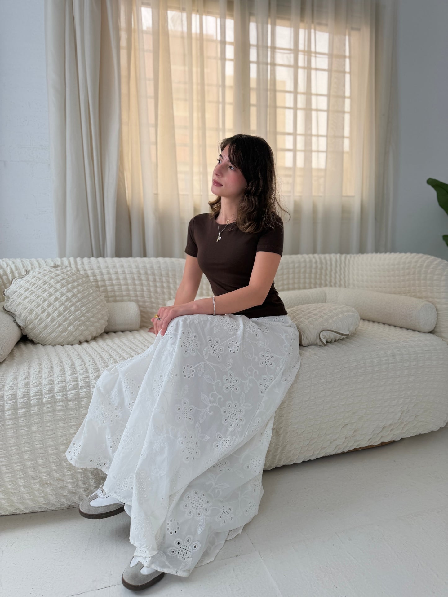 ELLA's ROKAMA SKIRT (FULLY LINED) Big Flowers Pattern