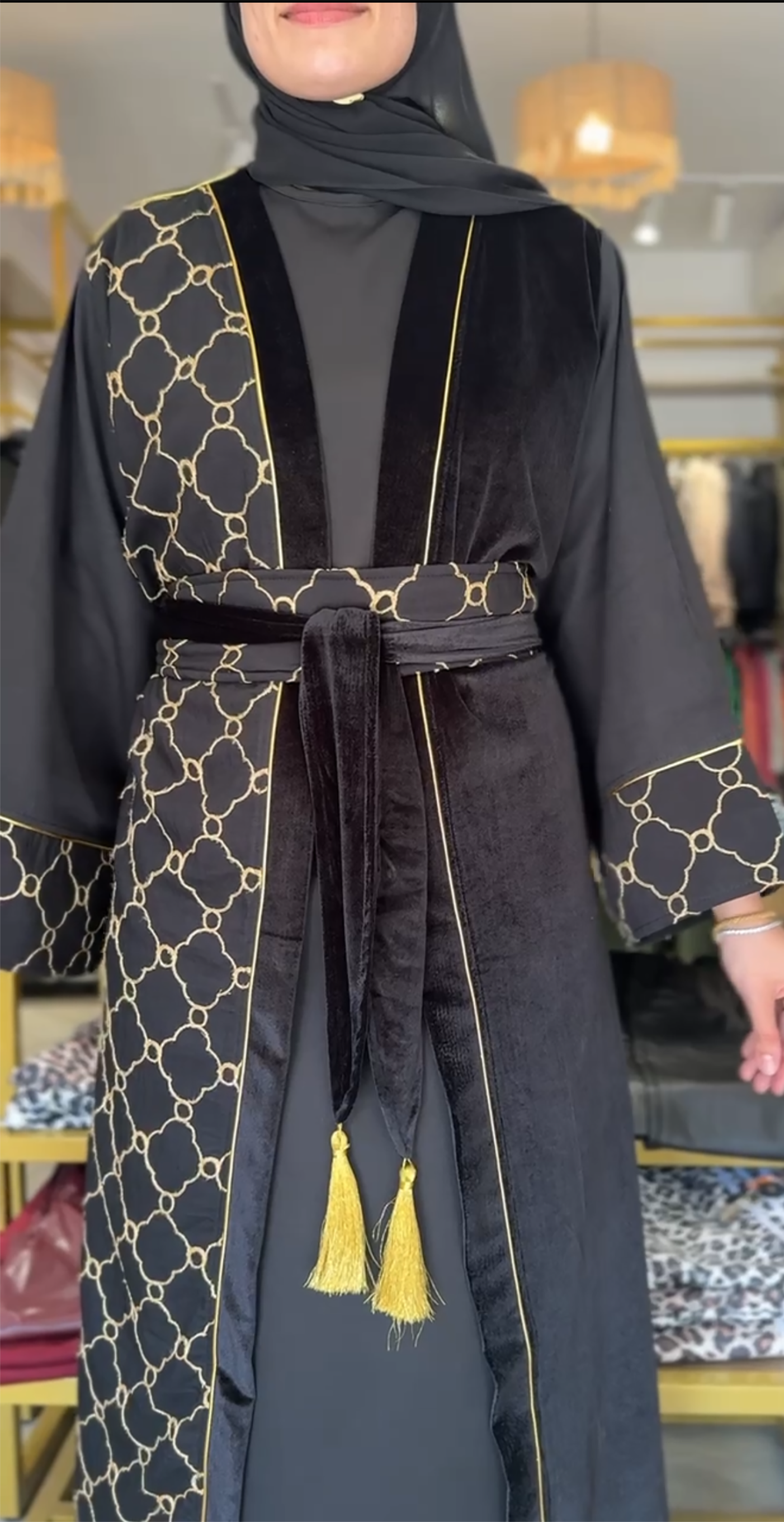 LAYAL KAFTAN WITH EMBROIDERY BELT