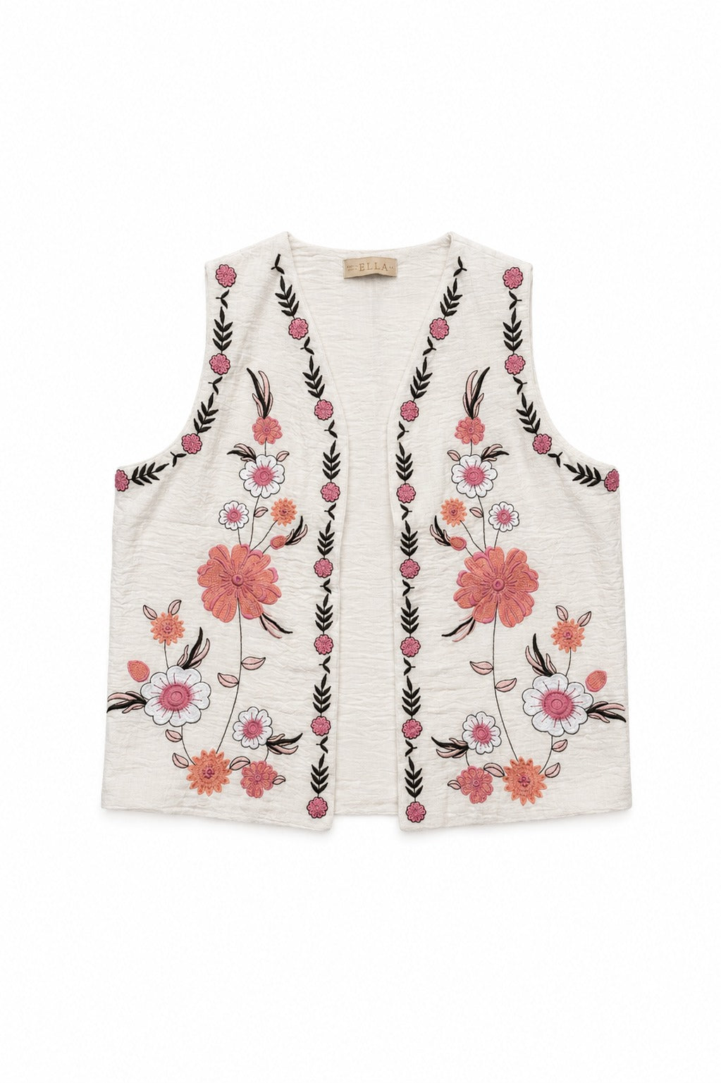 ELLA's LINEN EMBROIDERED VEST v2