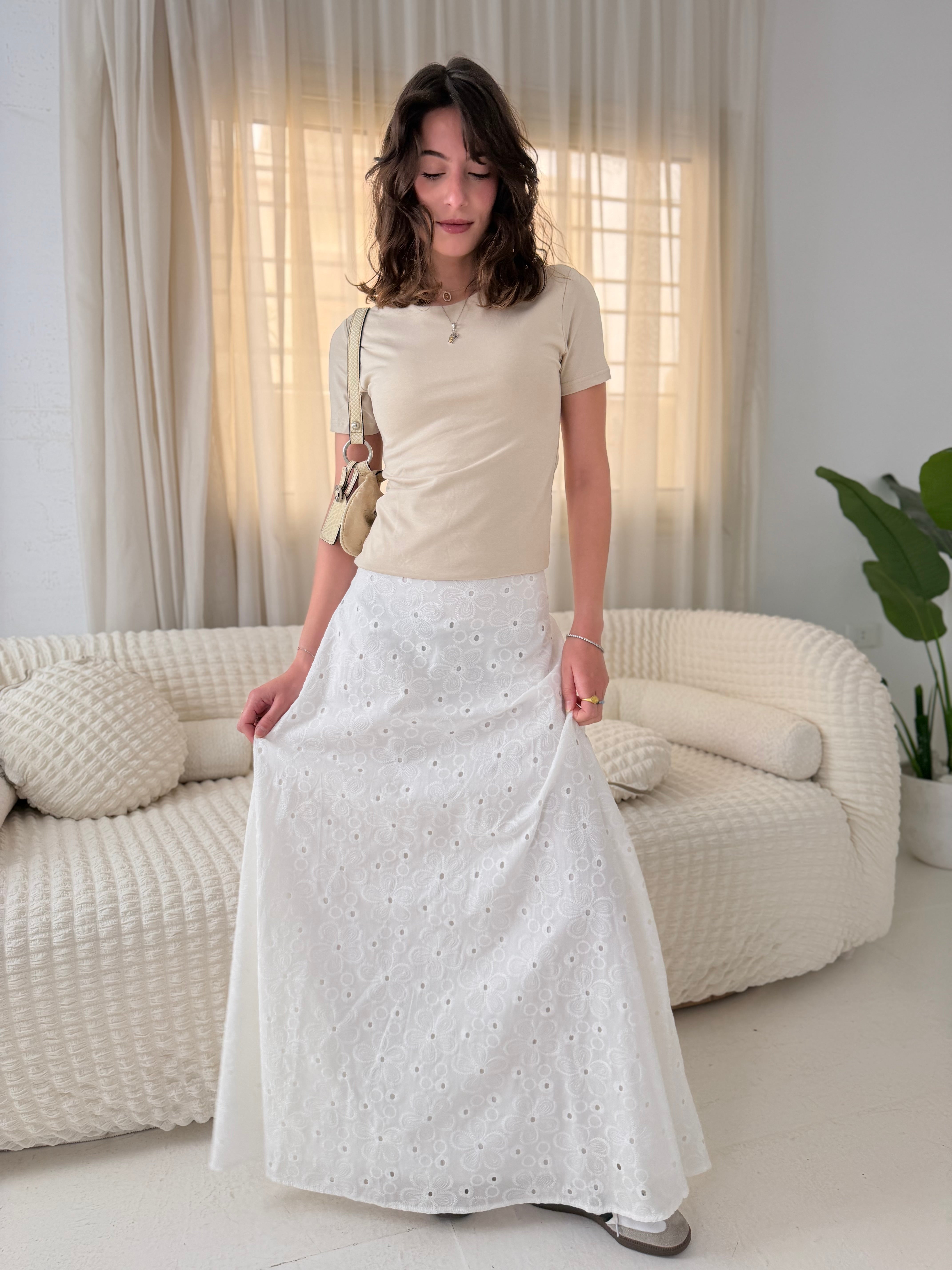 ELLA's ROKAMA SKIRT (FULLY LINED) - Small Flowers Pattern – Ella