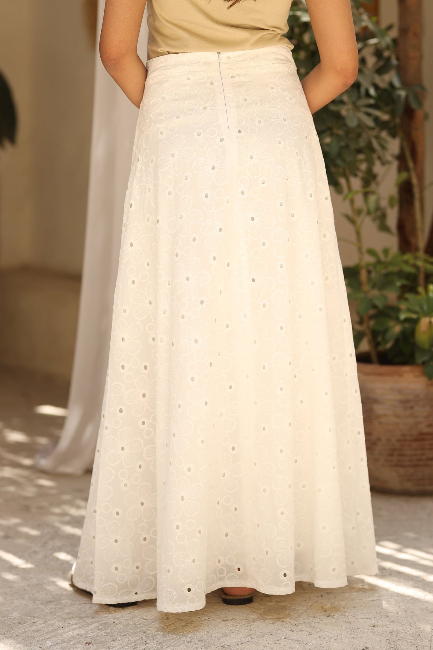 Ella's White Skirt ( Fully Lined )