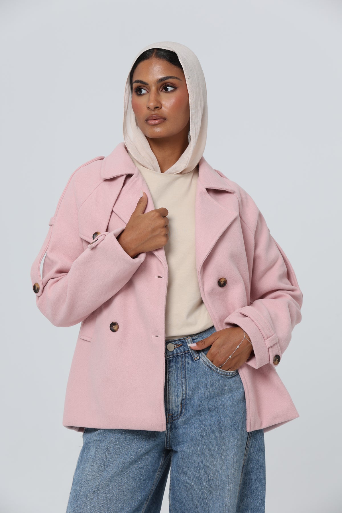 ELLA’s Classic Double-Breasted Wool Coat