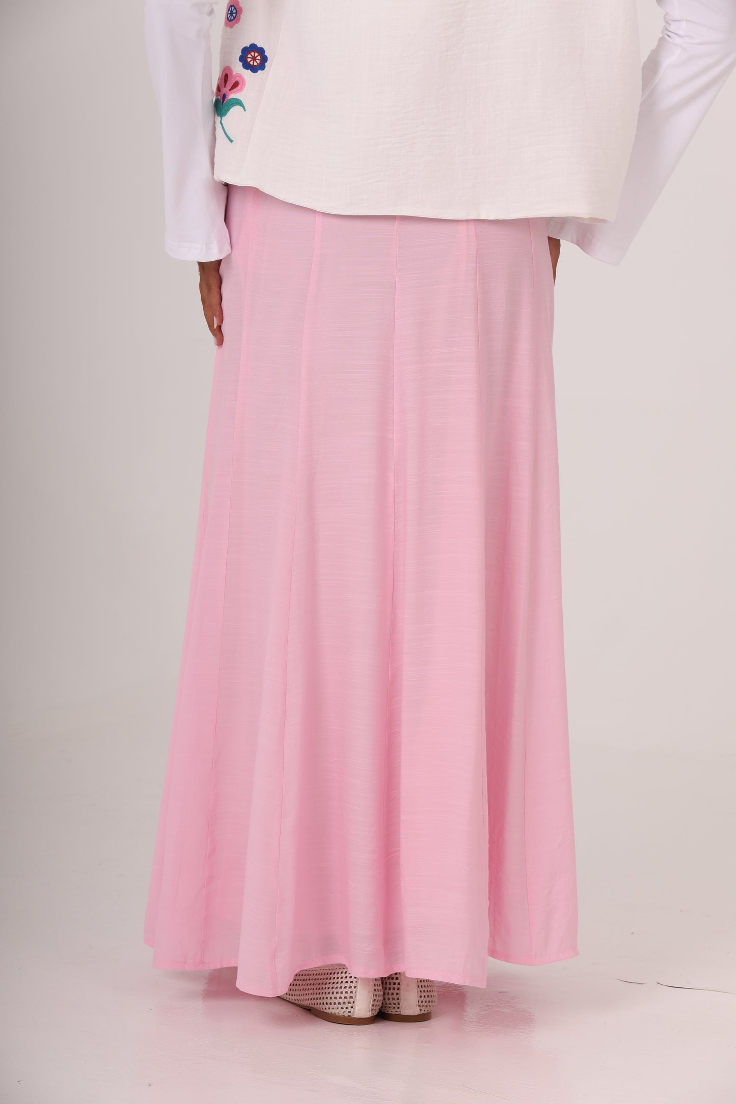 Rose Summer Linen Skirt