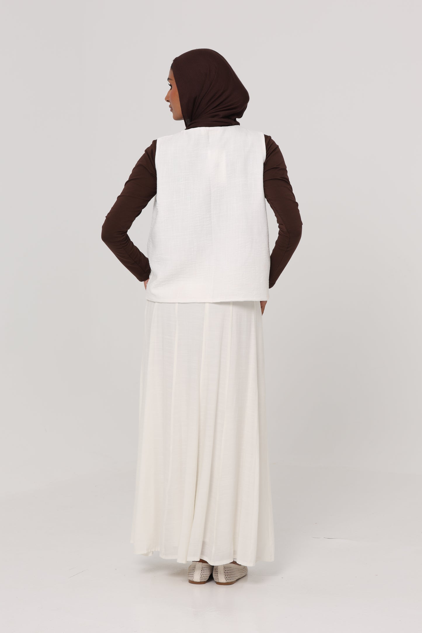 White Summer Linen Skirt