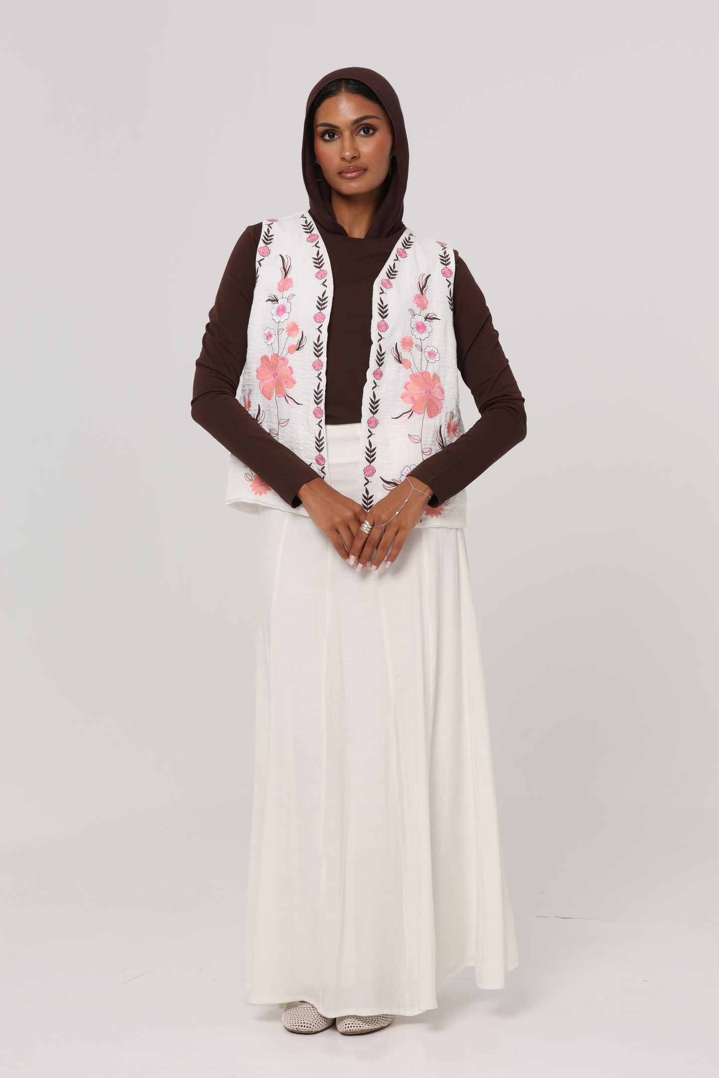 White Summer Linen Skirt