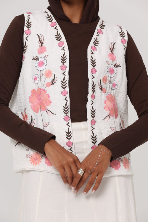 ELLA's LINEN EMBROIDERED VEST v2