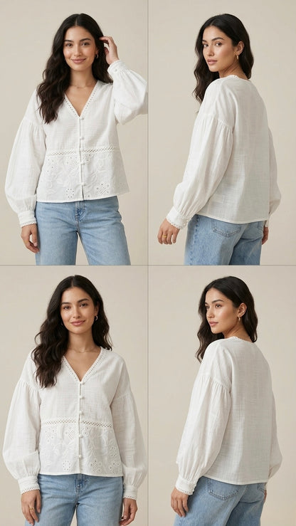 LINEN x ROKAMA BLOUSE