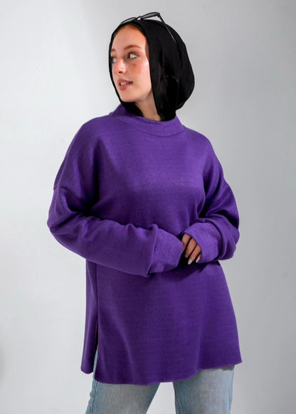 Oversized Mohair Sweater Violet Charm