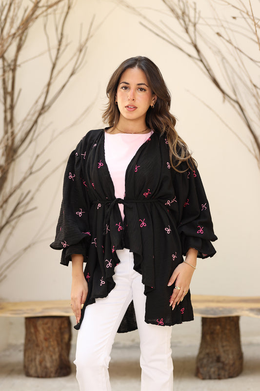 Ella’s Ribbon Embroidered Kimono