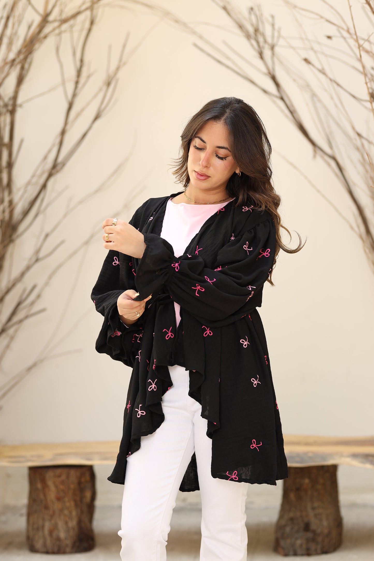 Ella’s Ribbon Embroidered Kimono