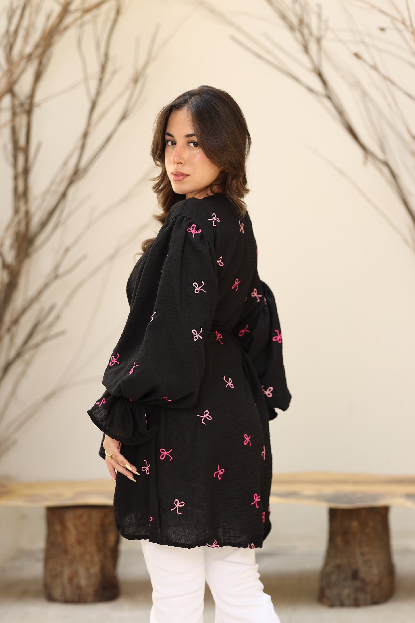 Ella’s Ribbon Embroidered Kimono