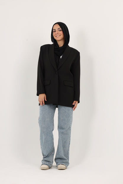 ELLA's RELAXED FIT BLAZER WITH BELT