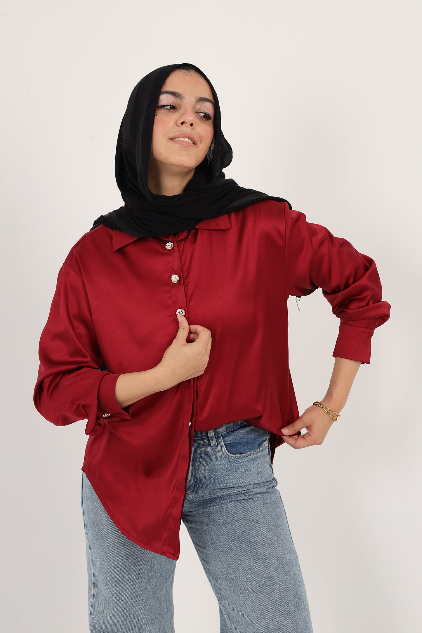 Ella's Satin Shirt
