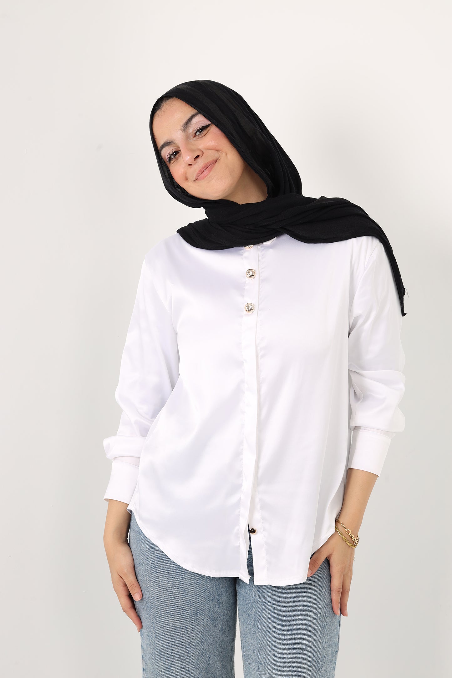 Ella's Satin Shirt