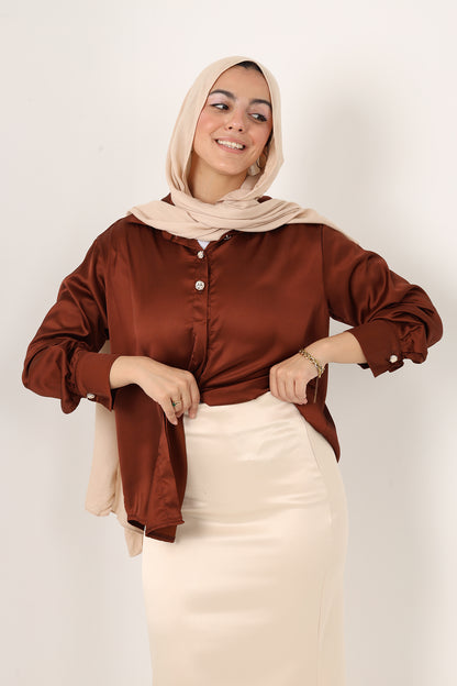 Ella's Satin Shirt