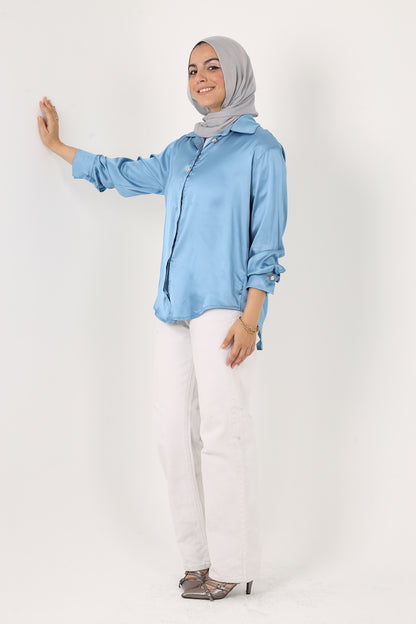 Ella's Satin Shirt