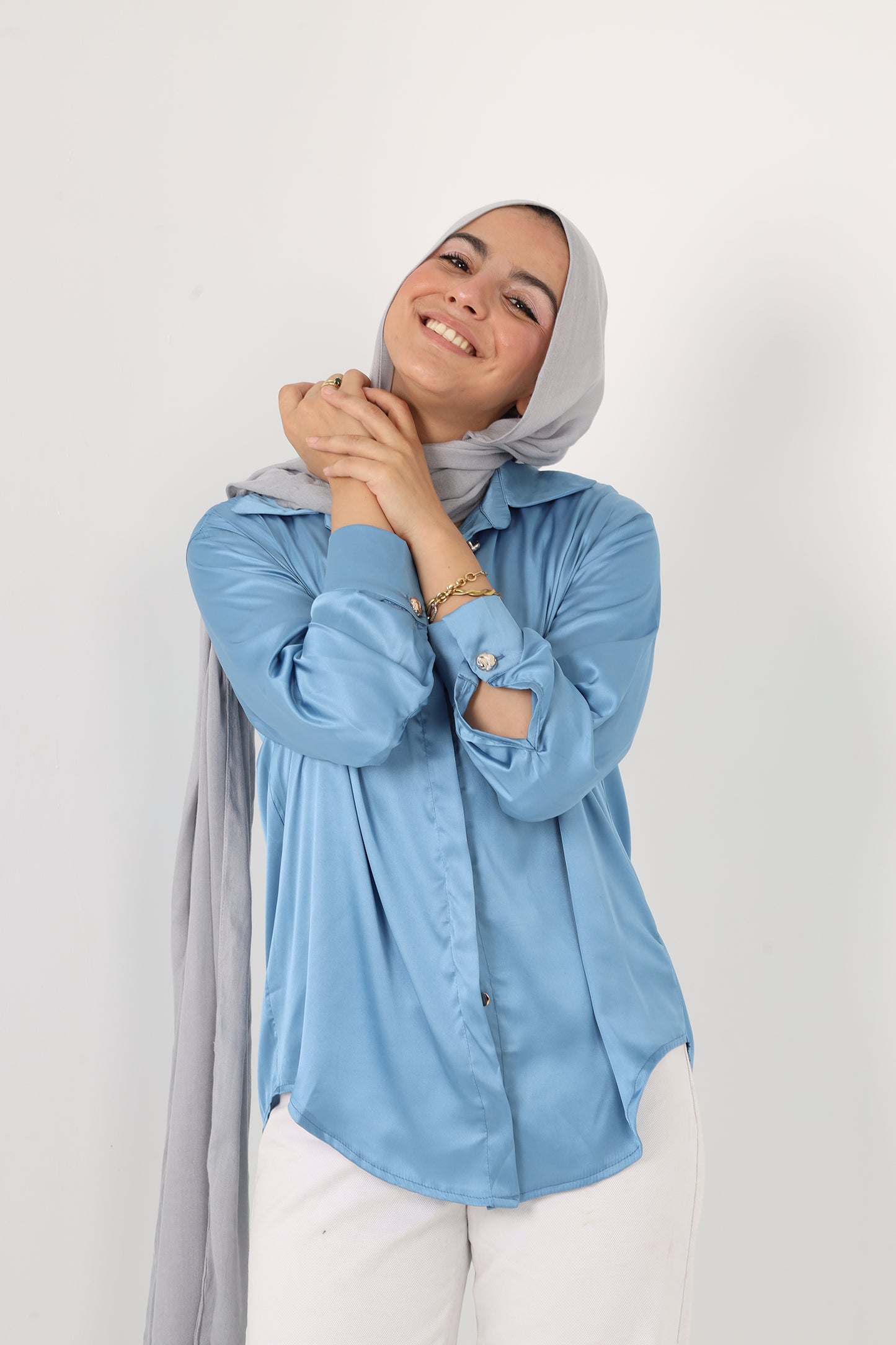 Ella's Satin Shirt