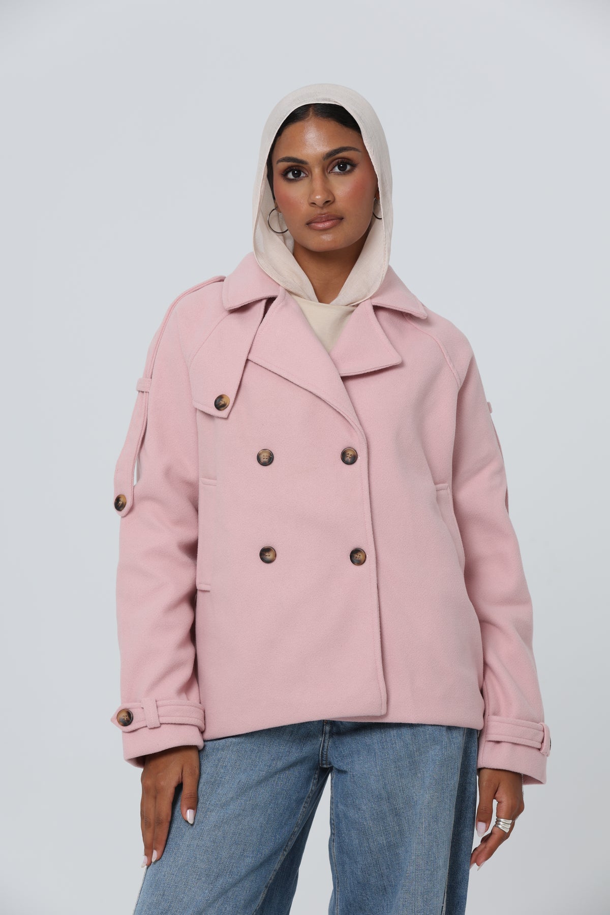 ELLA’s Classic Double-Breasted Wool Coat