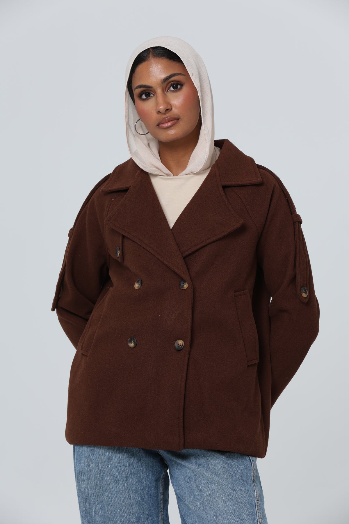 ELLA’s Classic Double-Breasted Wool Coat