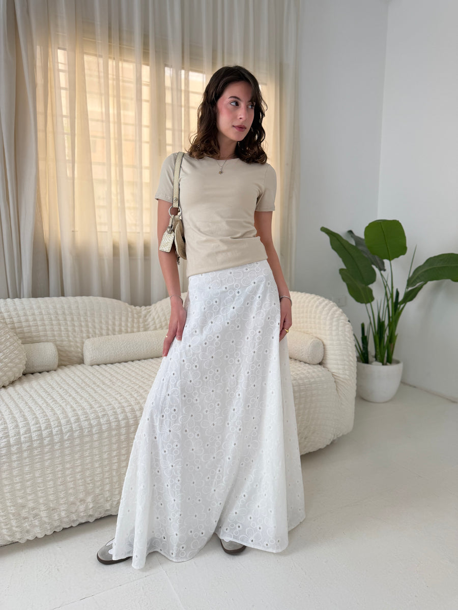 ELLA's ROKAMA SKIRT (FULLY LINED) - Small Flowers Pattern