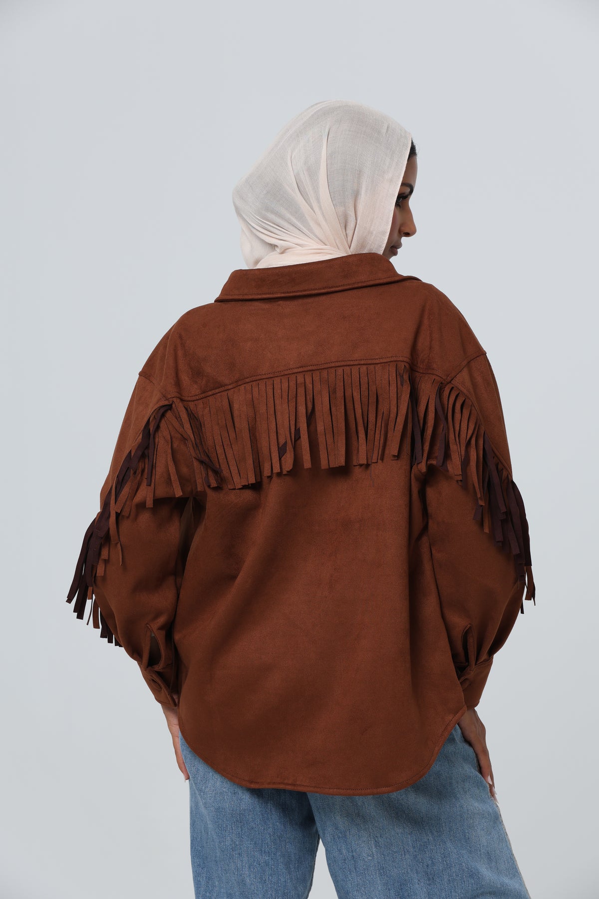 ELLA’s Suede Fringed Shirt