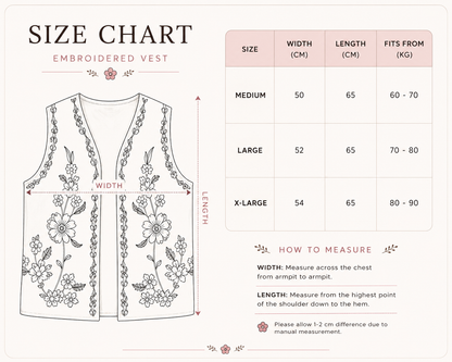 ELLA's LINEN EMBROIDERED VEST