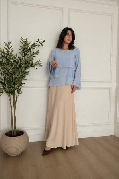 ELLA's PRINCESS SKIRT ( HALF ELASTIC WAIST ) Beige