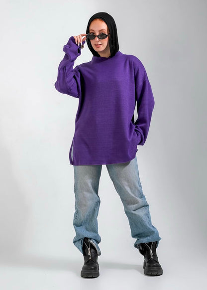 Oversized Mohair Sweater Violet Charm