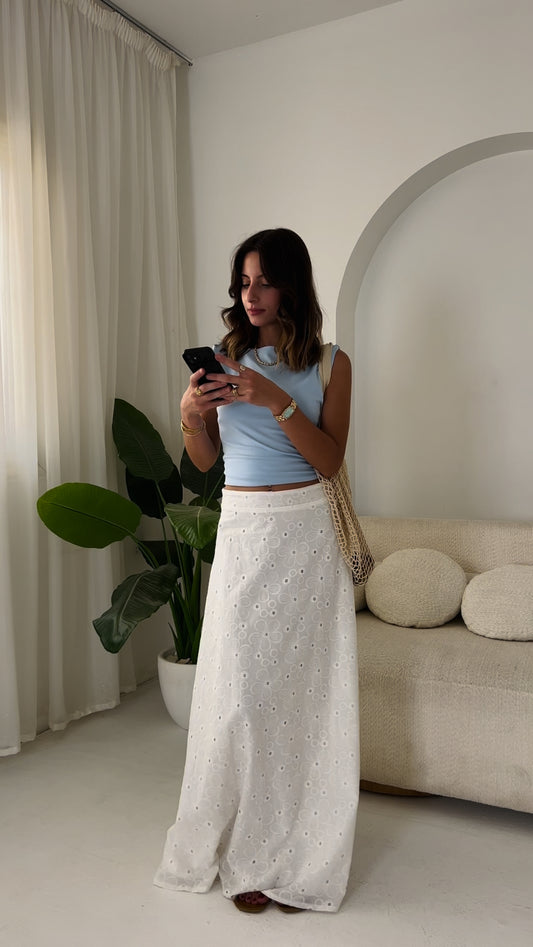 Ella's White Skirt ( Fully Lined )