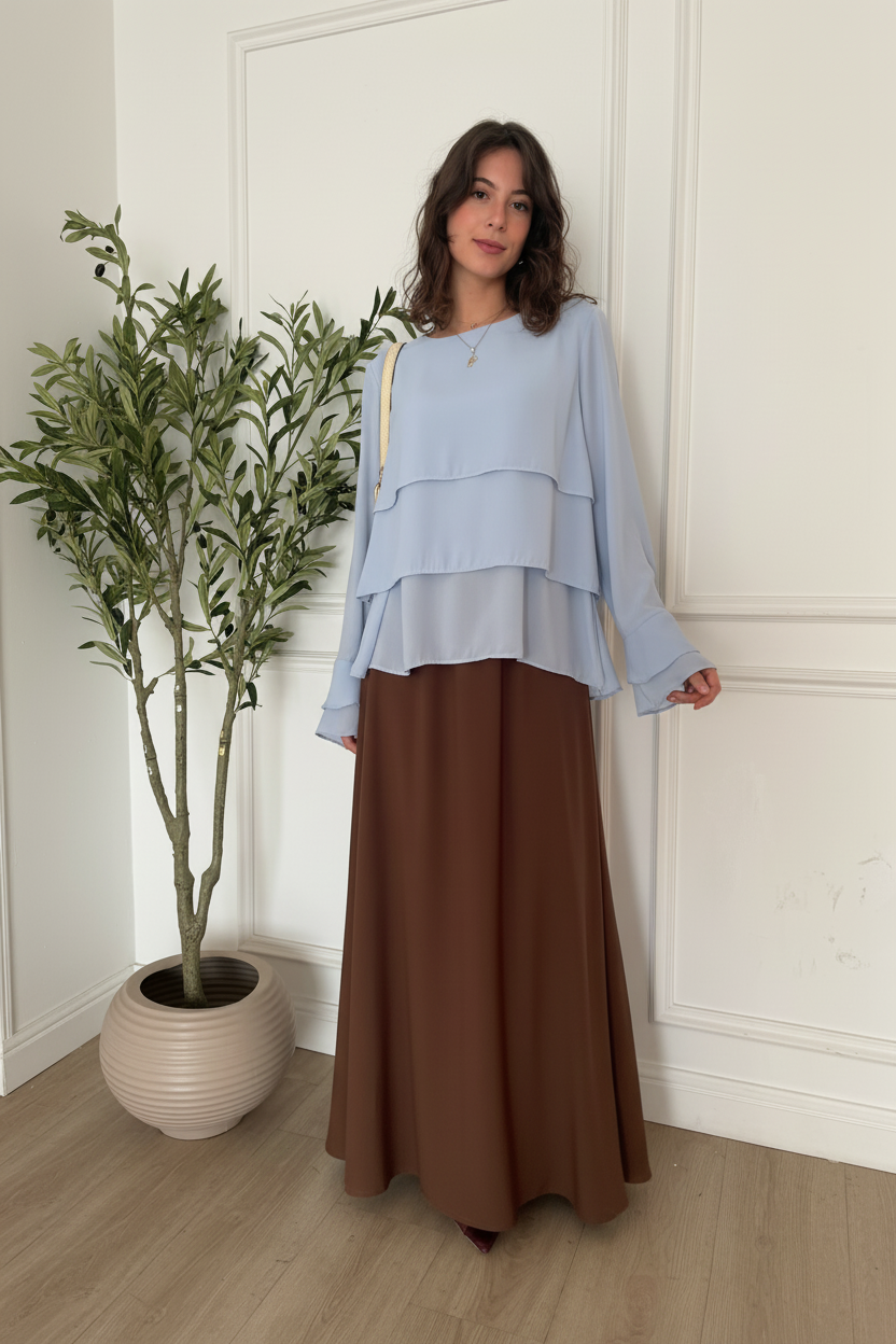 ELLA's PRINCESS SKIRT ( HALF ELASTIC WAIST )