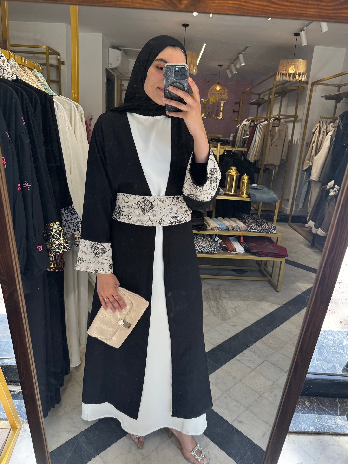 NOUR KAFTAN WITH EMBROIDERY BELT