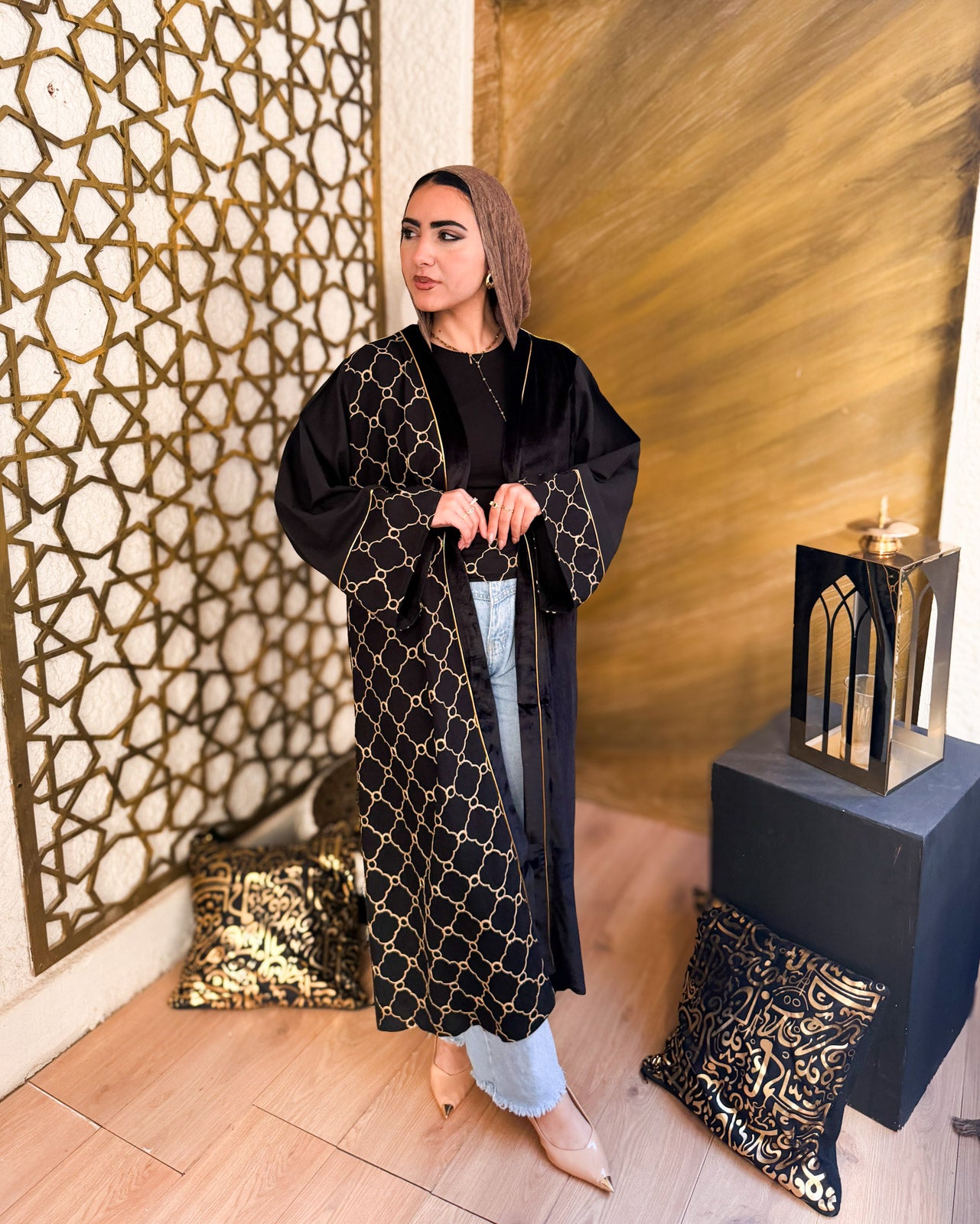 LAYAL KAFTAN WITH EMBROIDERY BELT