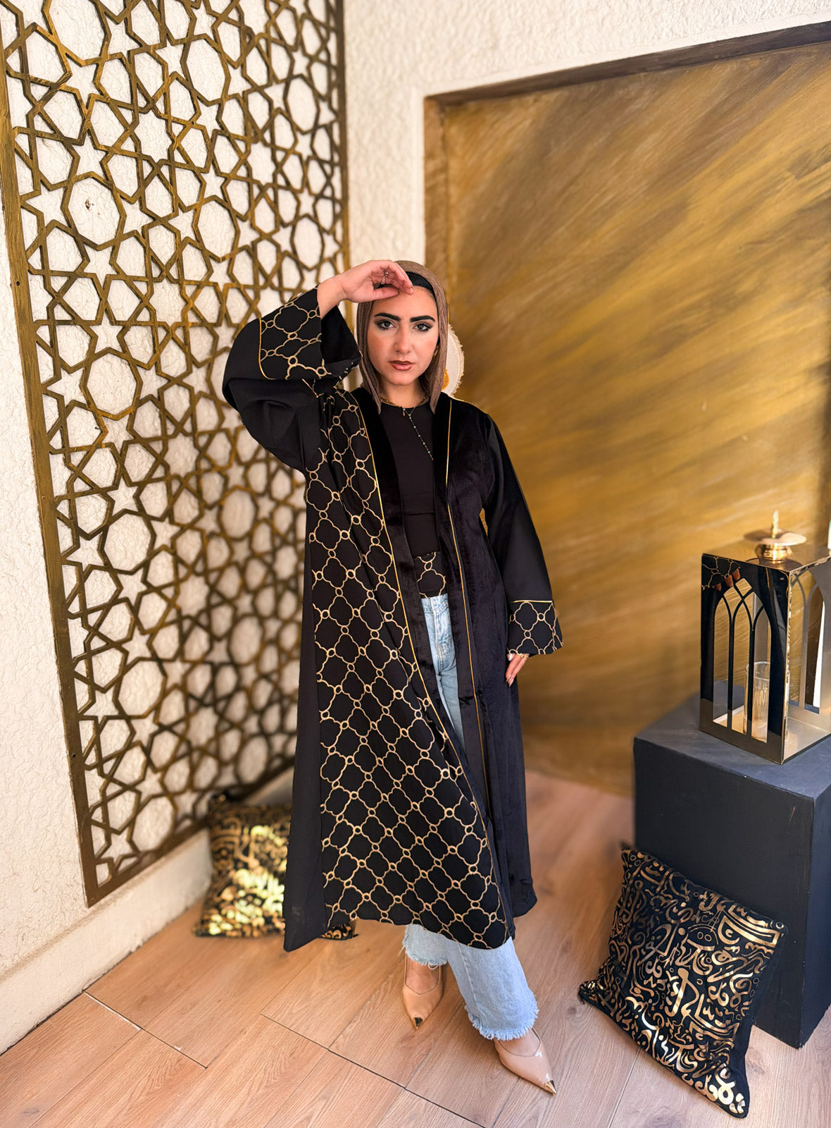 LAYAL KAFTAN WITH EMBROIDERY BELT