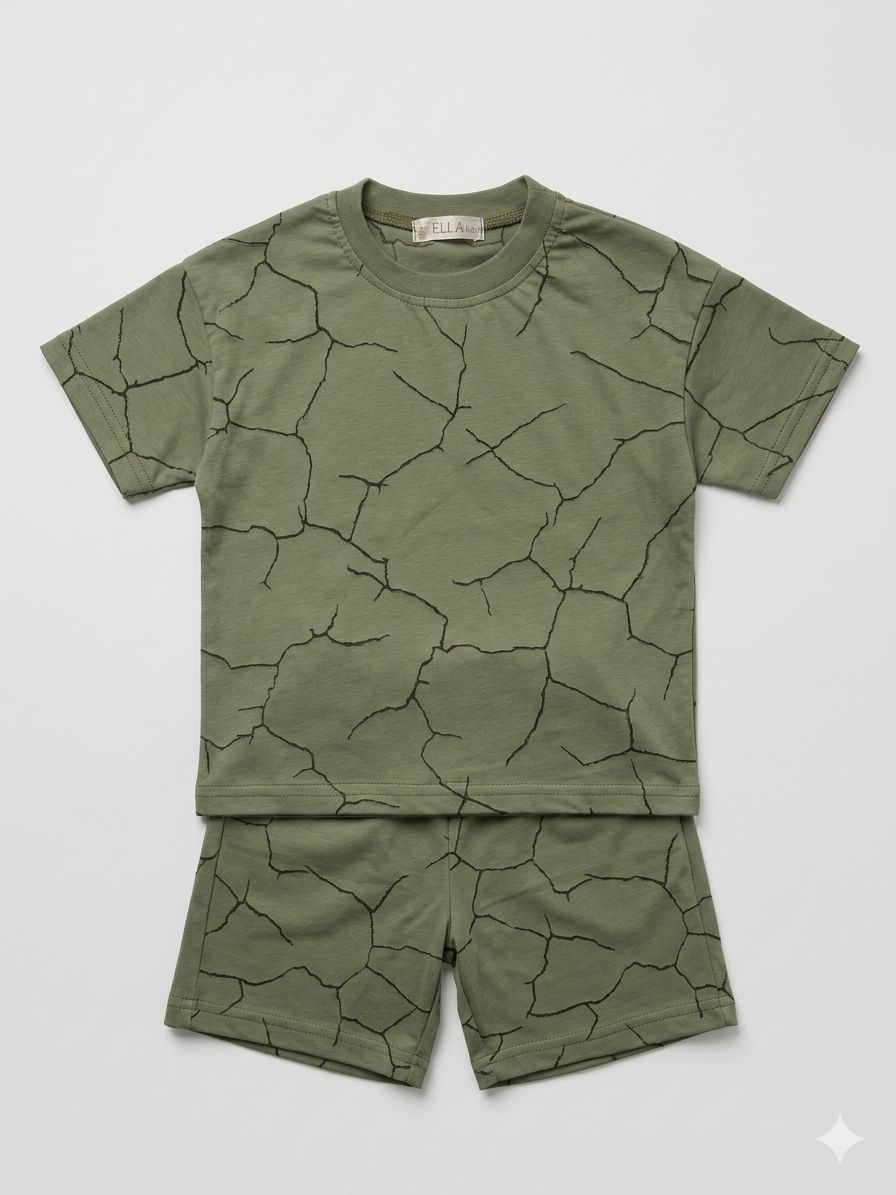 OLIVE RIFT COTTON SET