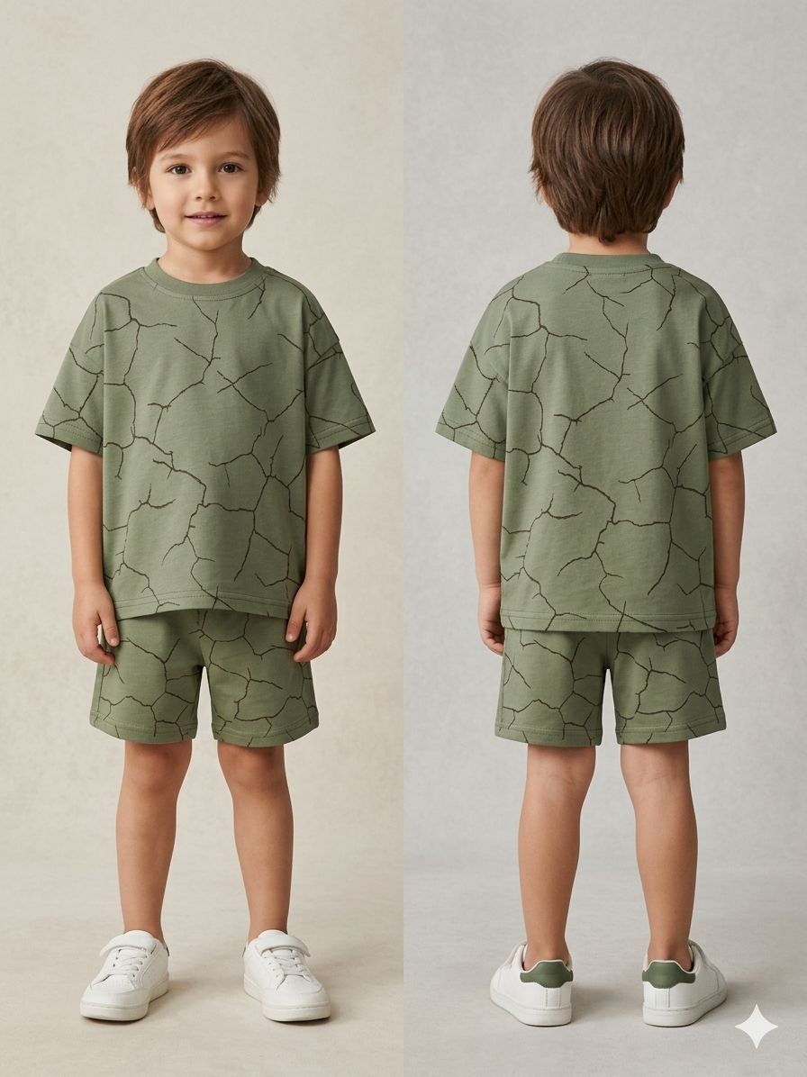 OLIVE RIFT COTTON SET
