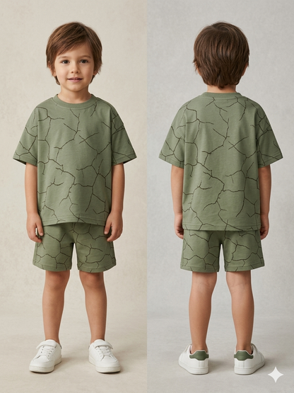 OLIVE RIFT COTTON SET