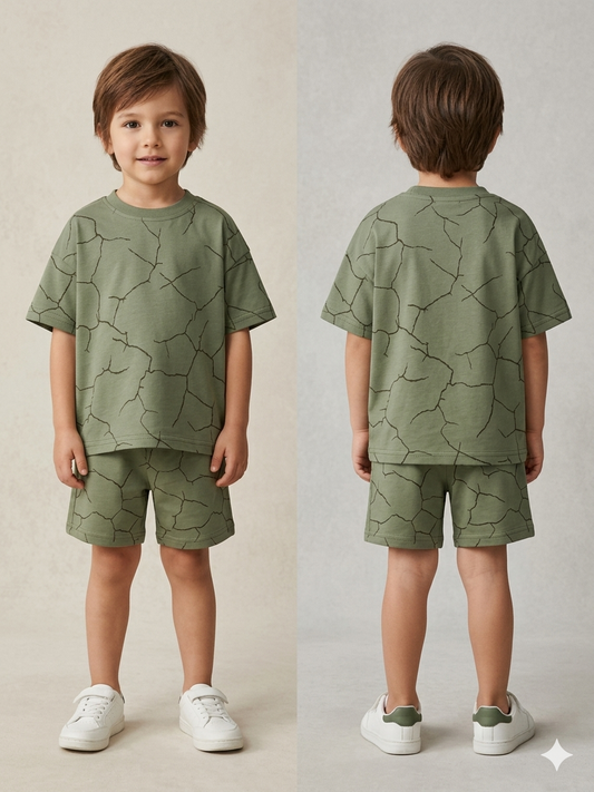 OLIVE RIFT COTTON SET