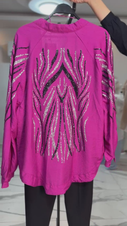 Turkish Hot Pink  Kimono